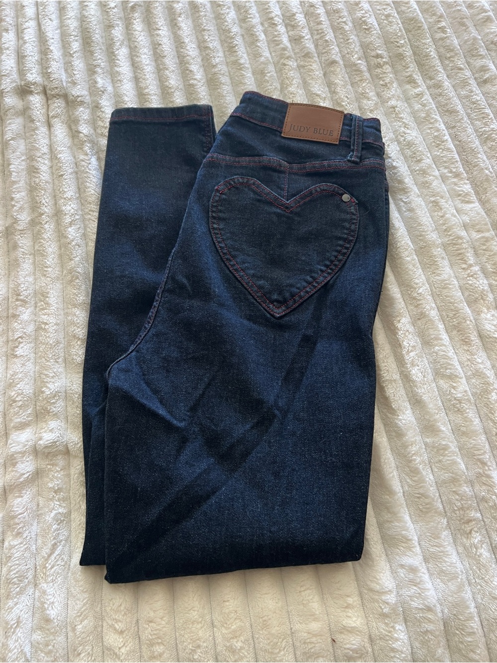 Judy Blue women’s Dark Blue Heart Pocket Jeans